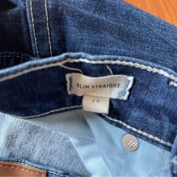 Madewell Slim Straight Raw Cut Jeans Size 26 - Picture 9 of 9